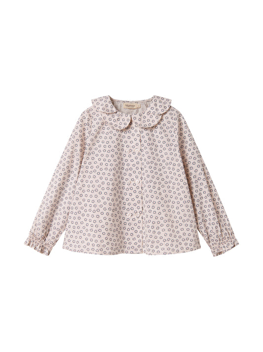 MARMAR COPENHAGEN TINY FLORAL SCALLOP COLLAR BLOUSE