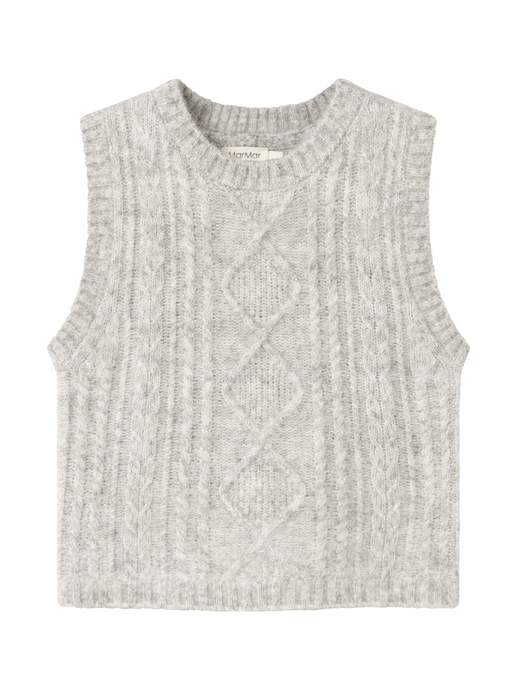 MARMAR COPENHAGEN ECRU DESIGN KNIT VEST