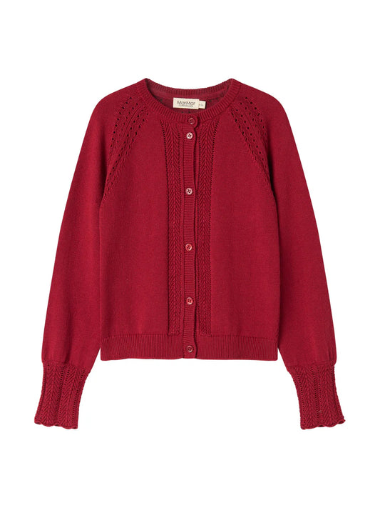 MARMAR COPENHAGEN RED BUTTON CARDIGAN