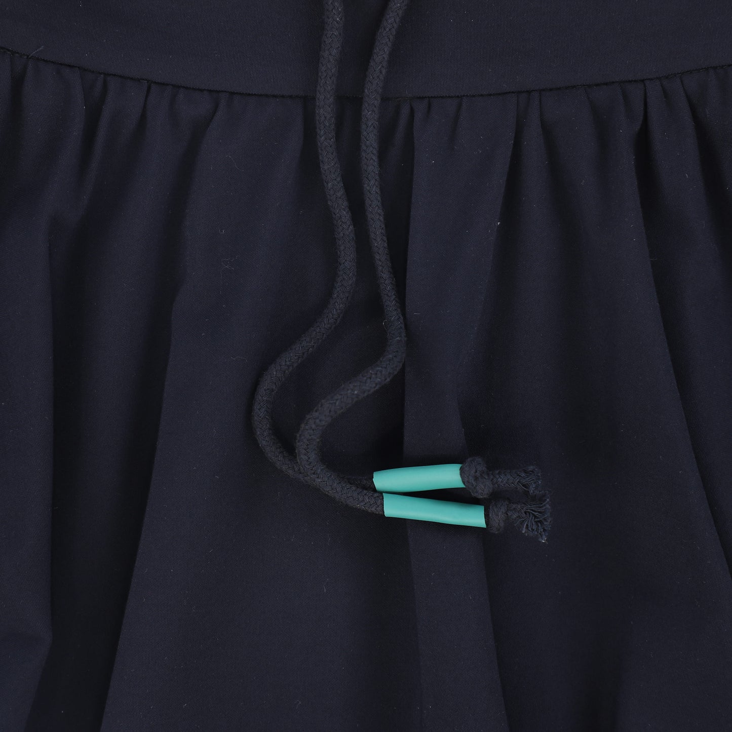 BAMBOO NAVY TRIM DRAWSTRING BUBBLE SKIRT