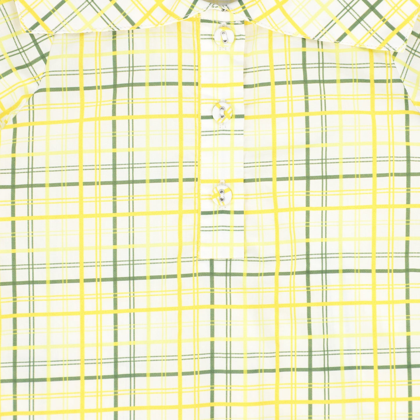 BAMBOO YELLOW PLAID SAILOR COLLAR BLOUSE