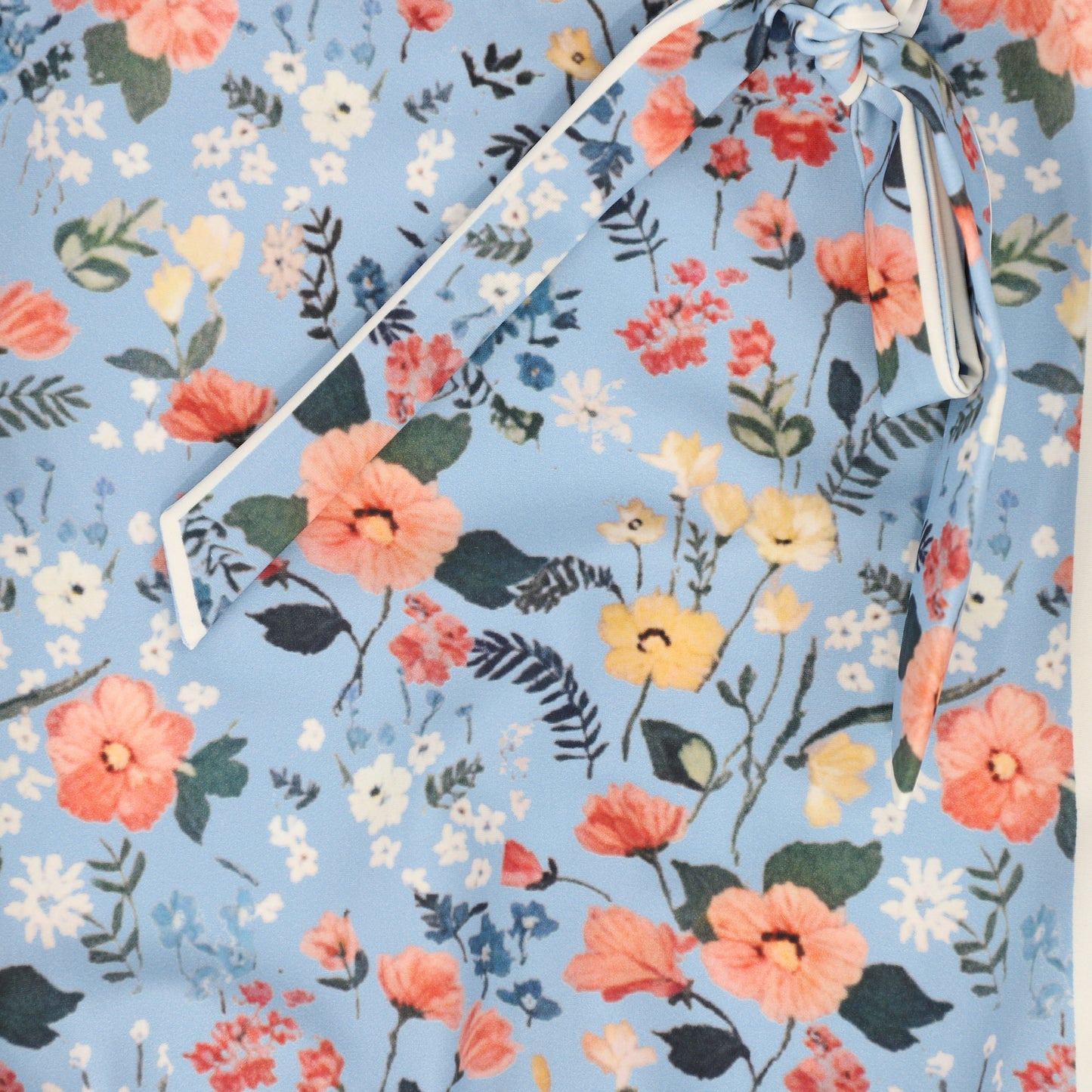 WATER CLUB BLUE FLORAL OUTLINE SWIMSUIT