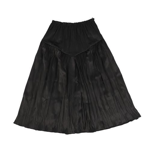 VENERA ARAPU BLACK TAFFETA V SHAPE SKIRT