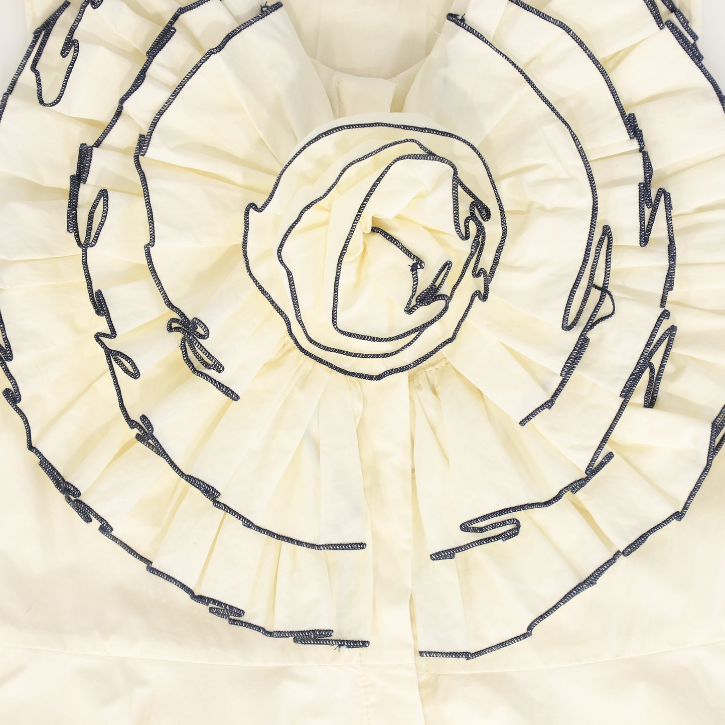 VALENTINA CREAM RUFFLED FLOWER DETAIL JUMPER