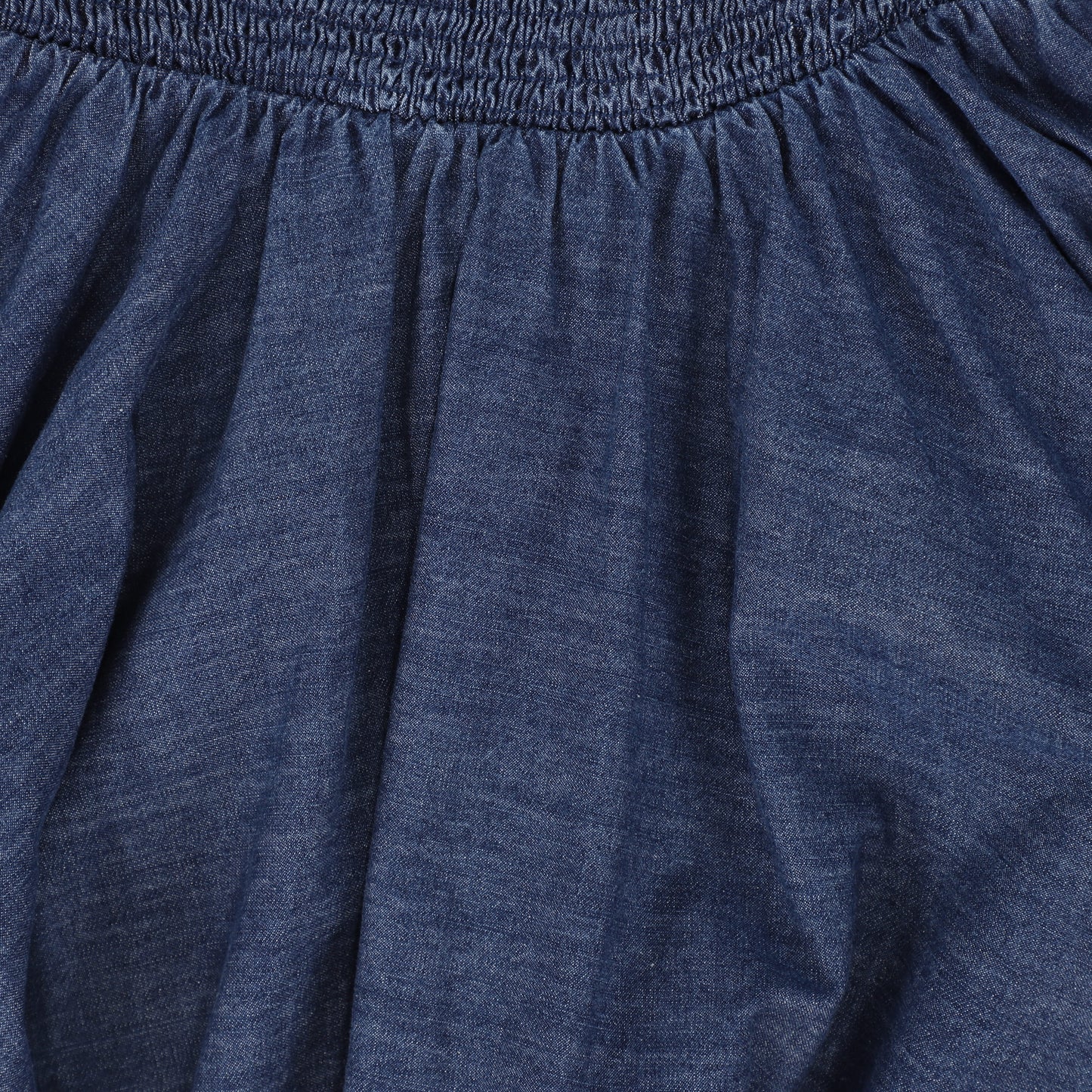 BAMBOO BLUE DENIM SMOCK MAXI SKIRT