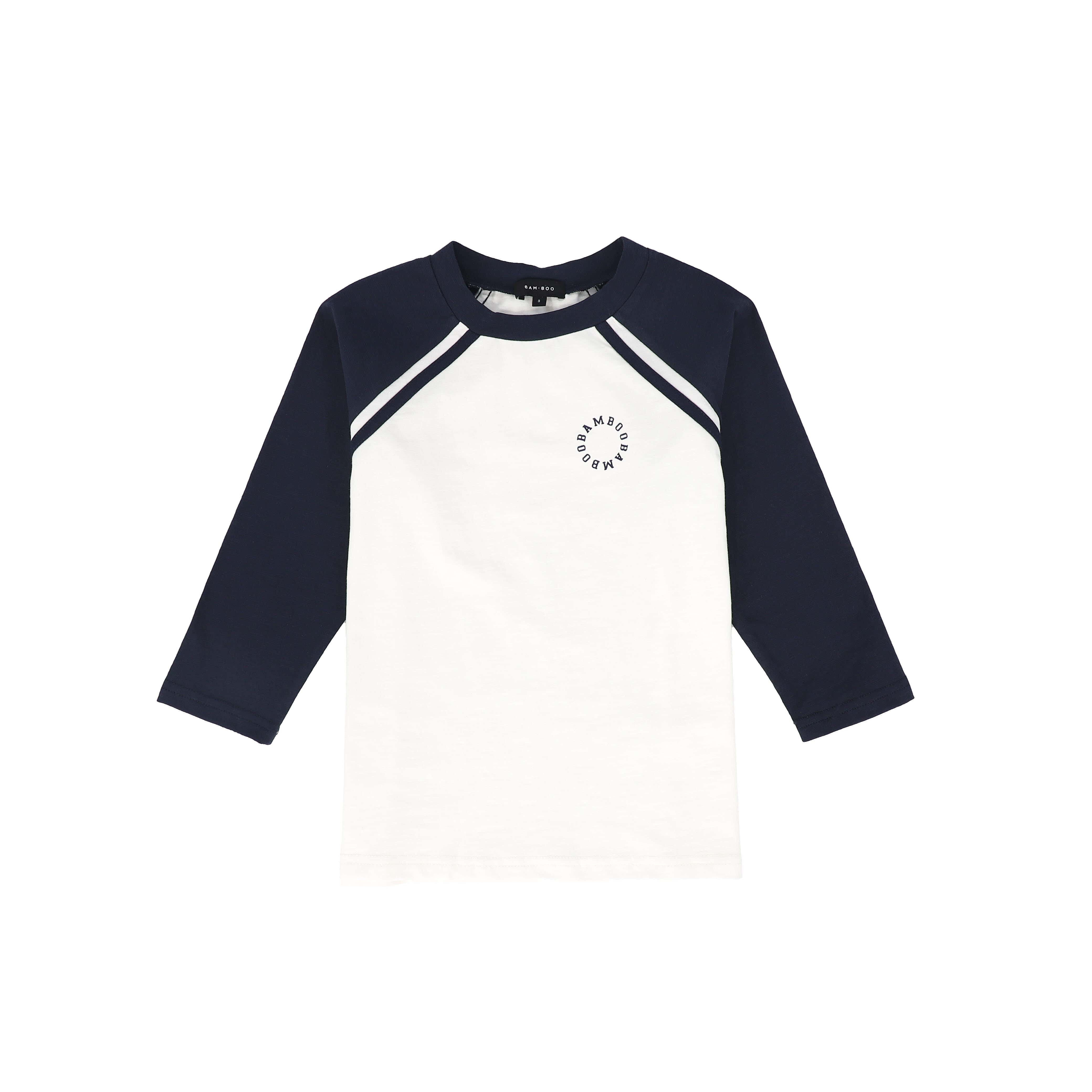 BAMBOO NAVY RAGLAN LOGO T-SHIRT [FINAL SALE] – Luibelle