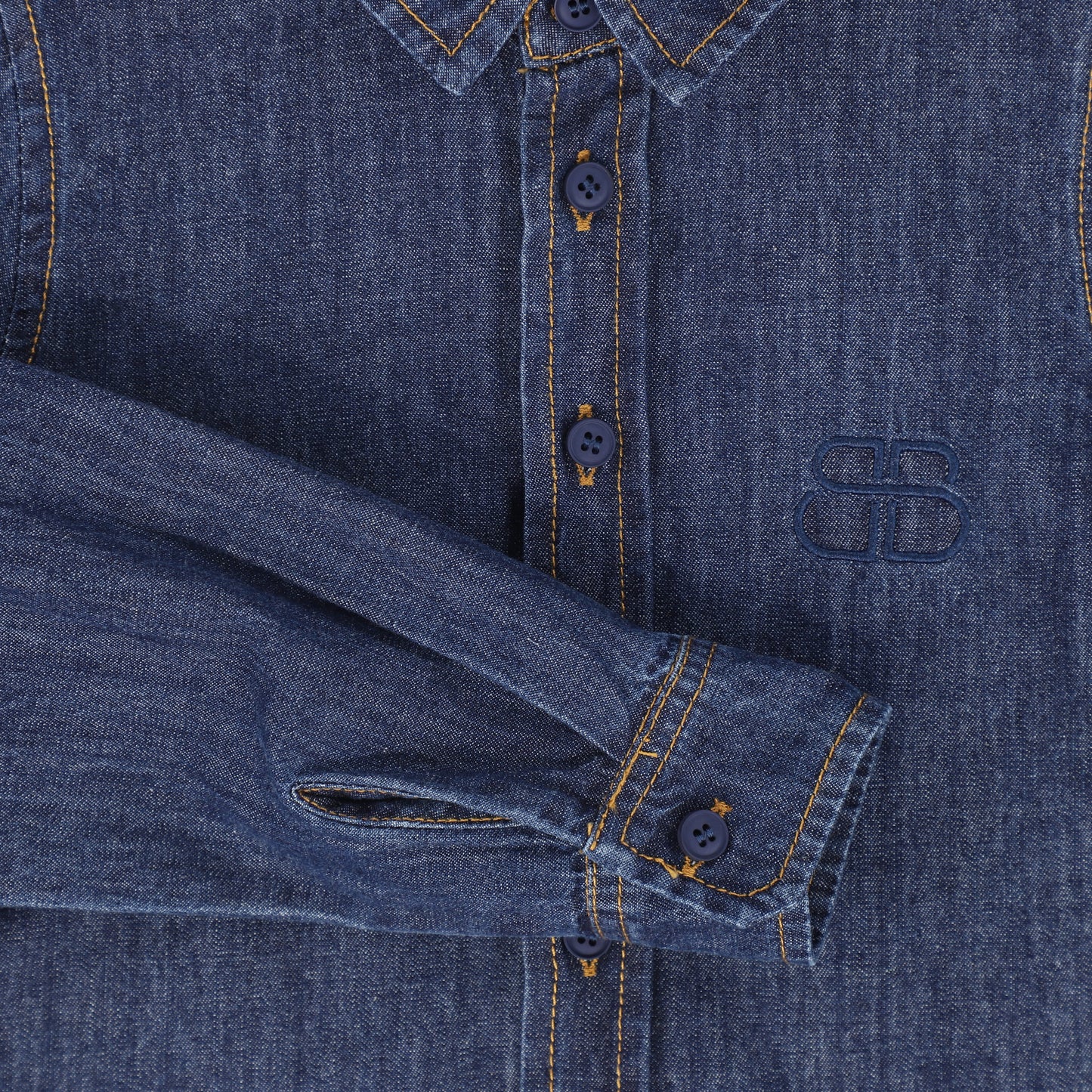 BAMBOO BLUE DENIM LOGO SHIRT