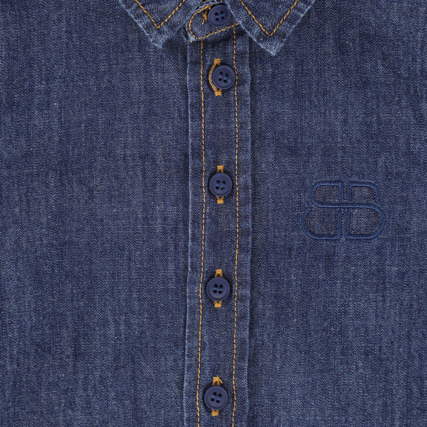 BAMBOO BLUE DENIM LOGO SS SHIRT