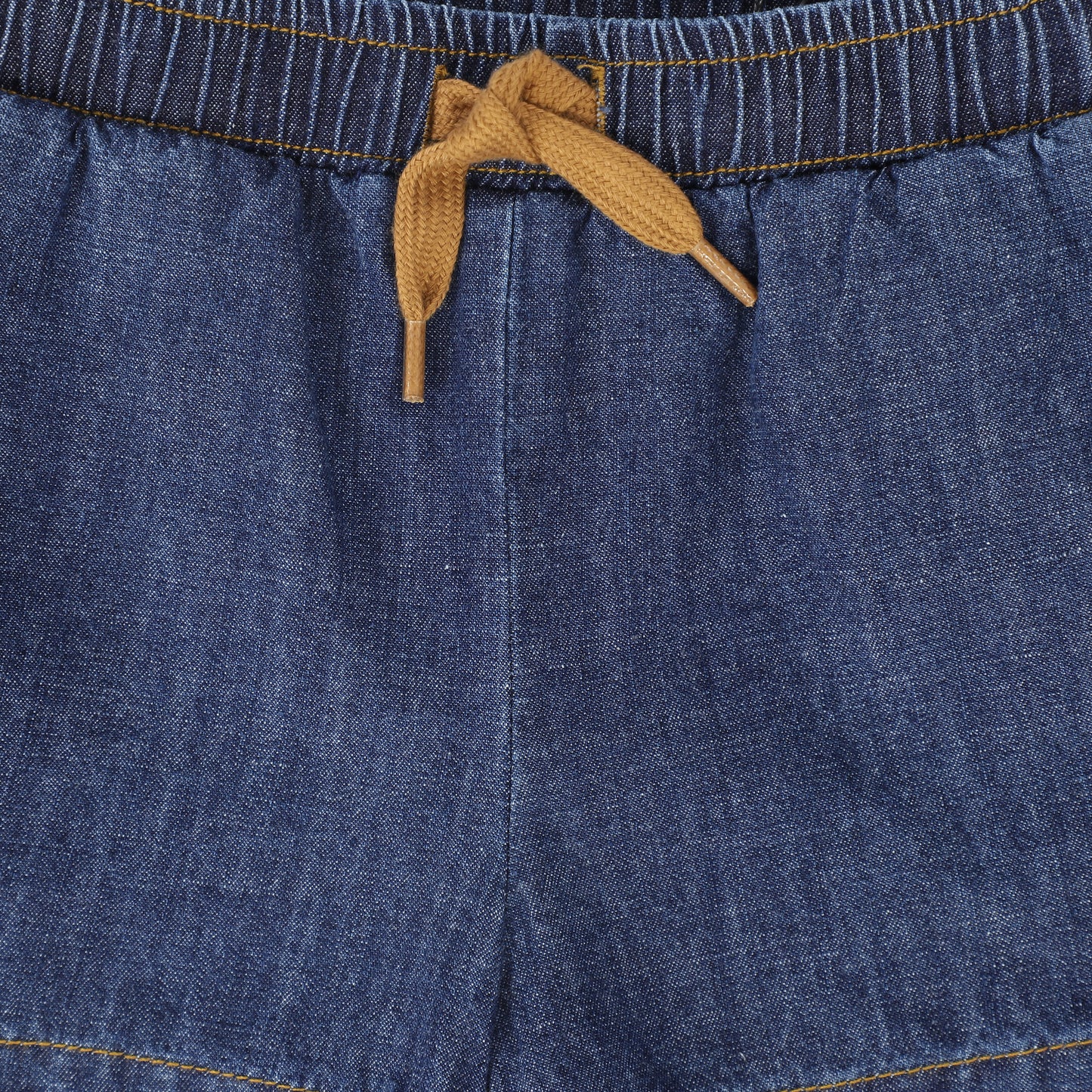 BAMBOO BLUE DENIM DRAWSTRING SHORTS