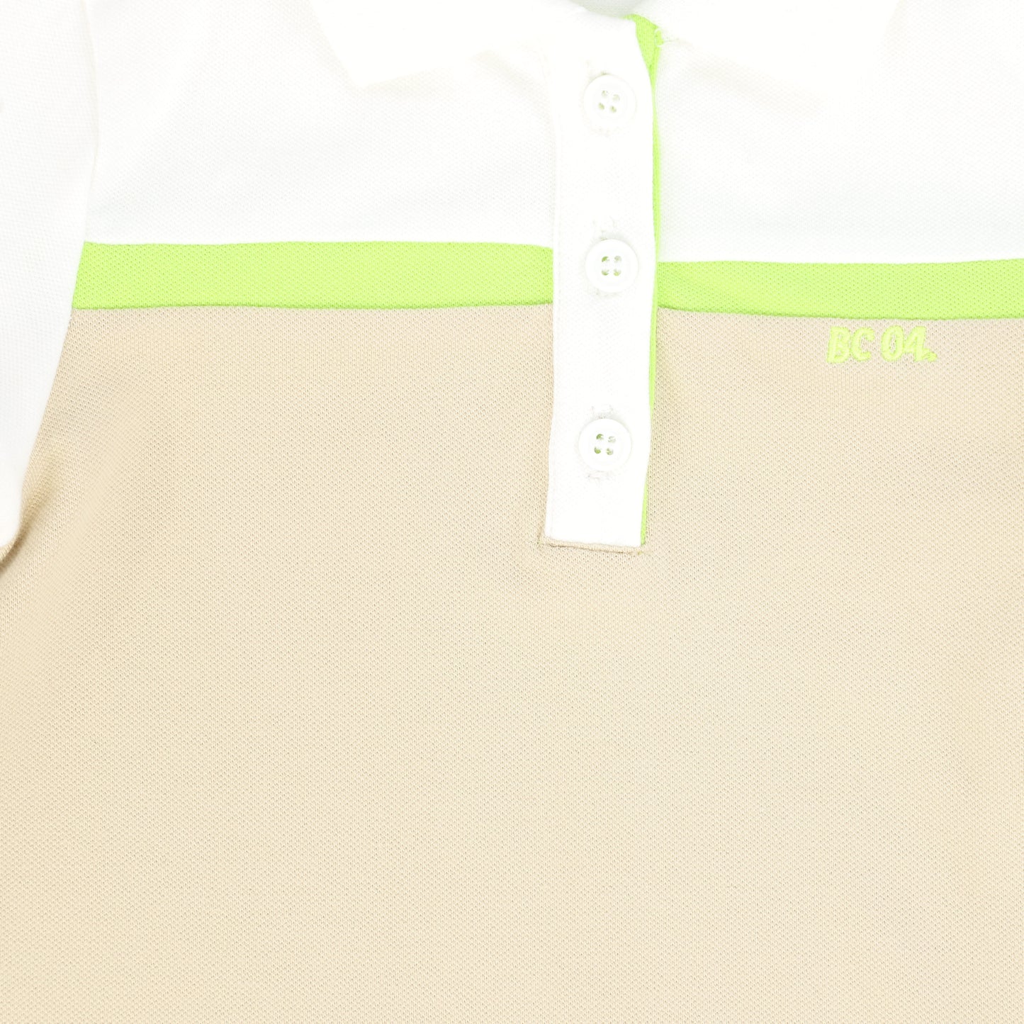 BACE COLLECTION TAN STRIPED CONTRAST PIQUE POLO