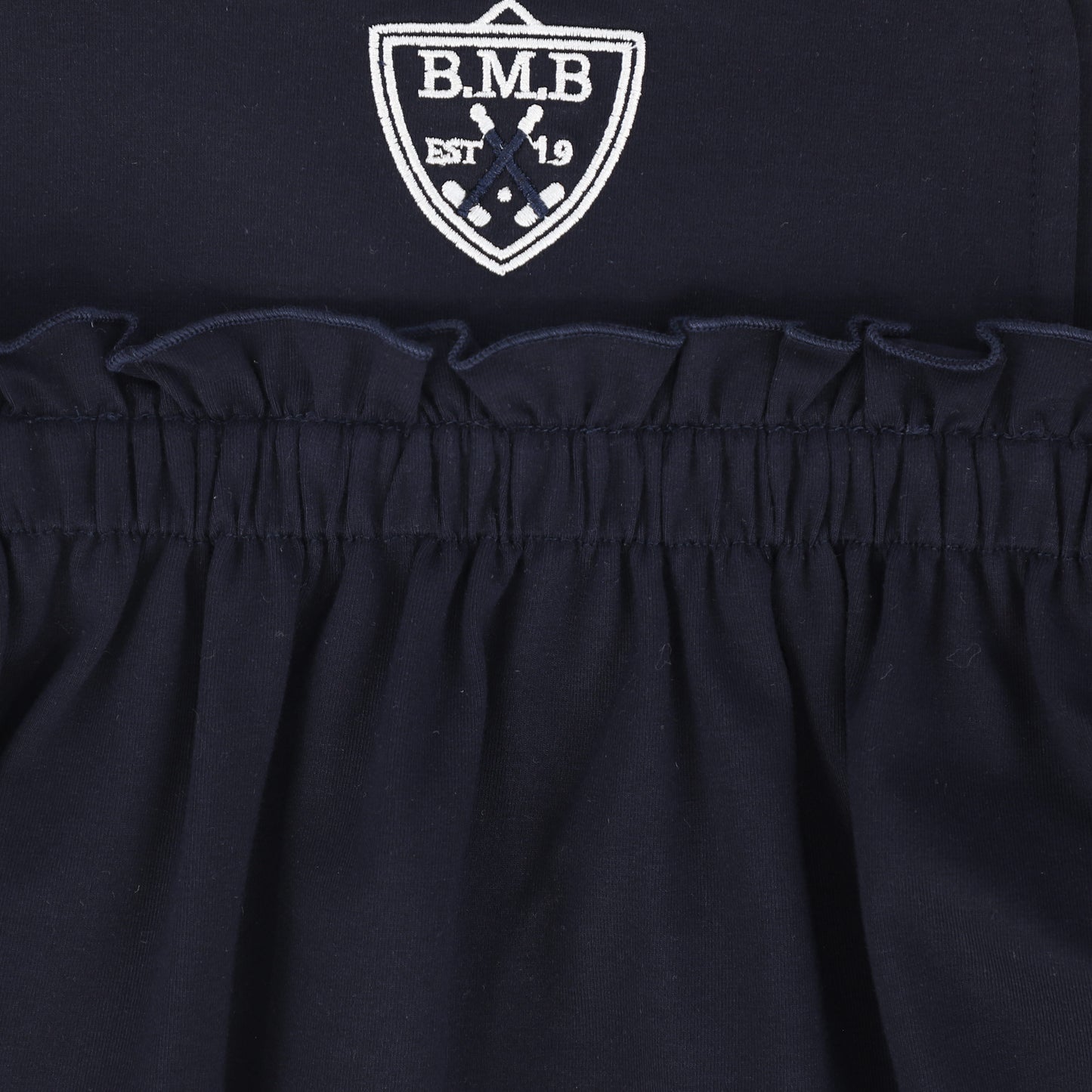 BAMBOO NAVY EMBLEM TRIM HIGH WAIST JUMPER