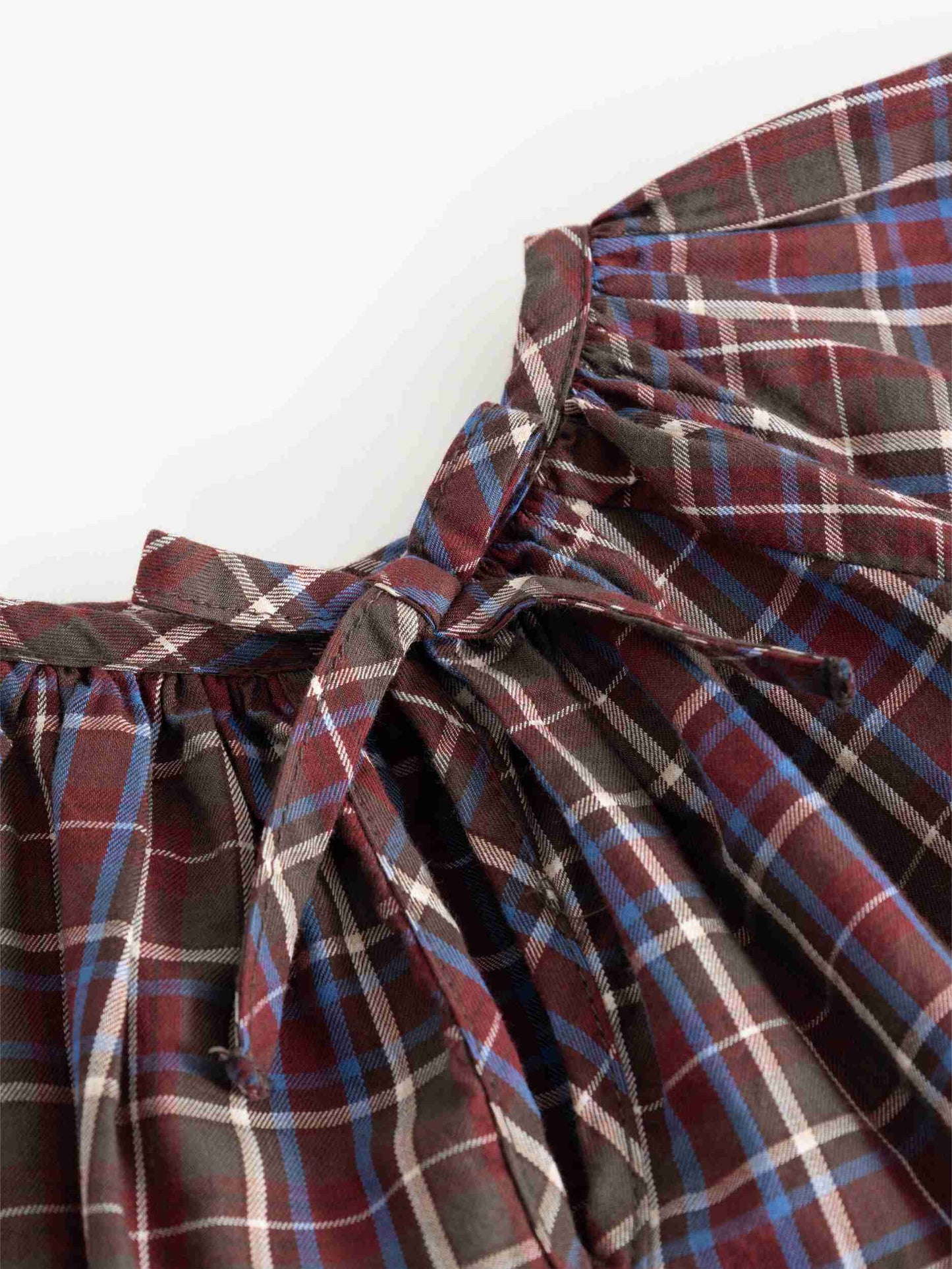 MARMAR COPENHAGEN BROWN CHECKED GATHERED BLOOMER SET