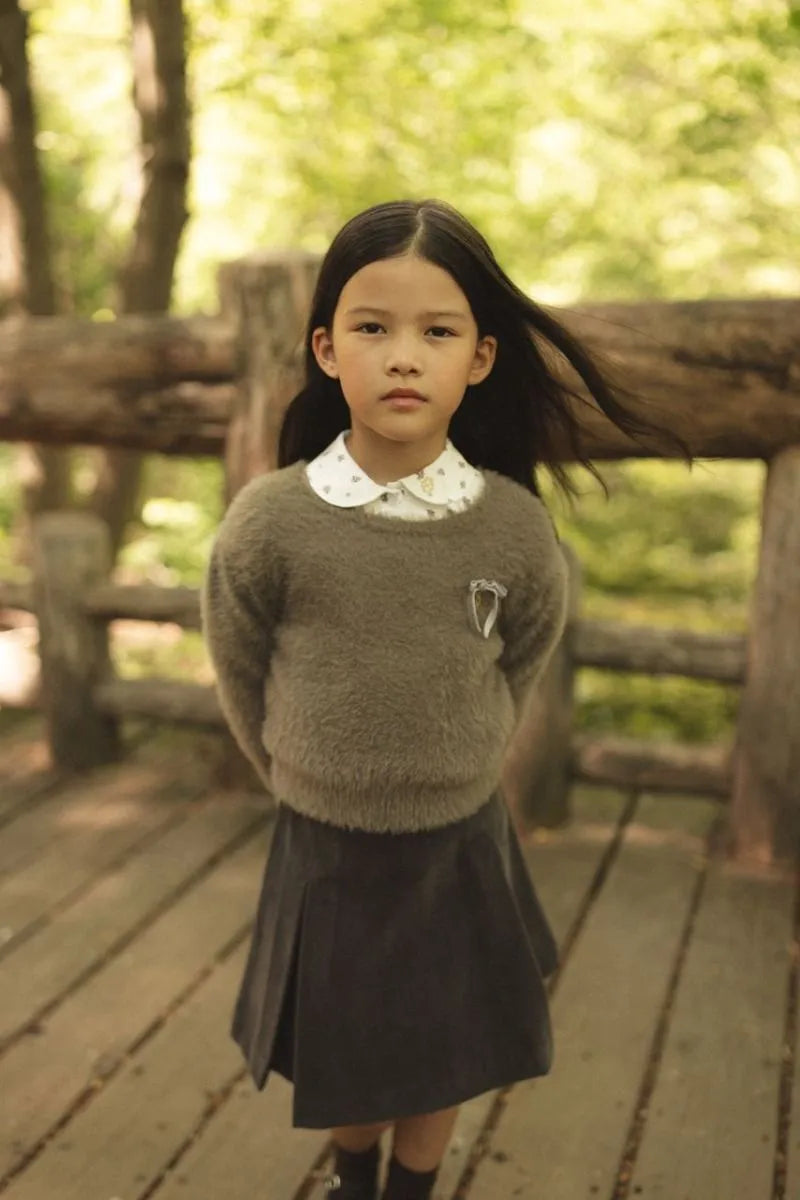 COTTIER BROWN RIBBON SWEATER