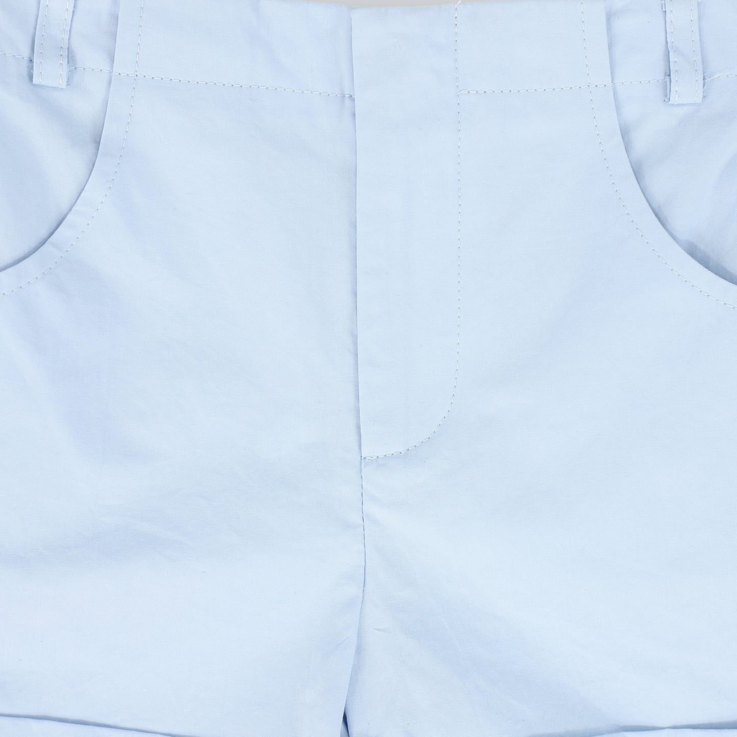 BAMBOO LIGHT BLUE BUTTON SHORTS