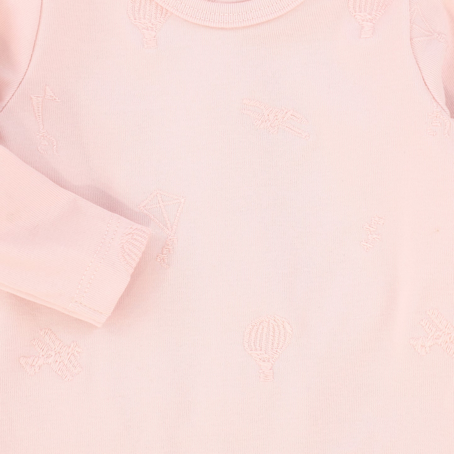 BEBE JOLEE PINK HOT AIR BALLOON STITCHED FOOTIE