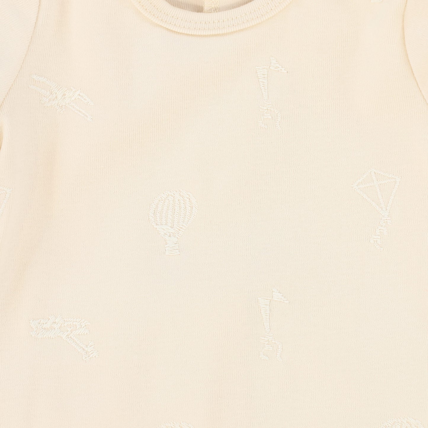 BEBE JOLEE CREAM HOT AIR BALLOON STITCHED FOOTIE