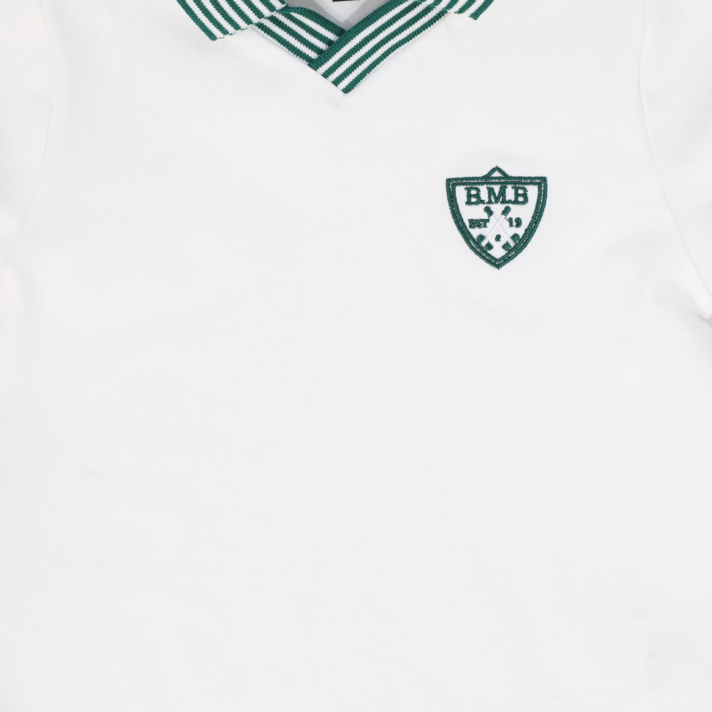 BAMBOO WHITE EMBLEM TRIM POLO