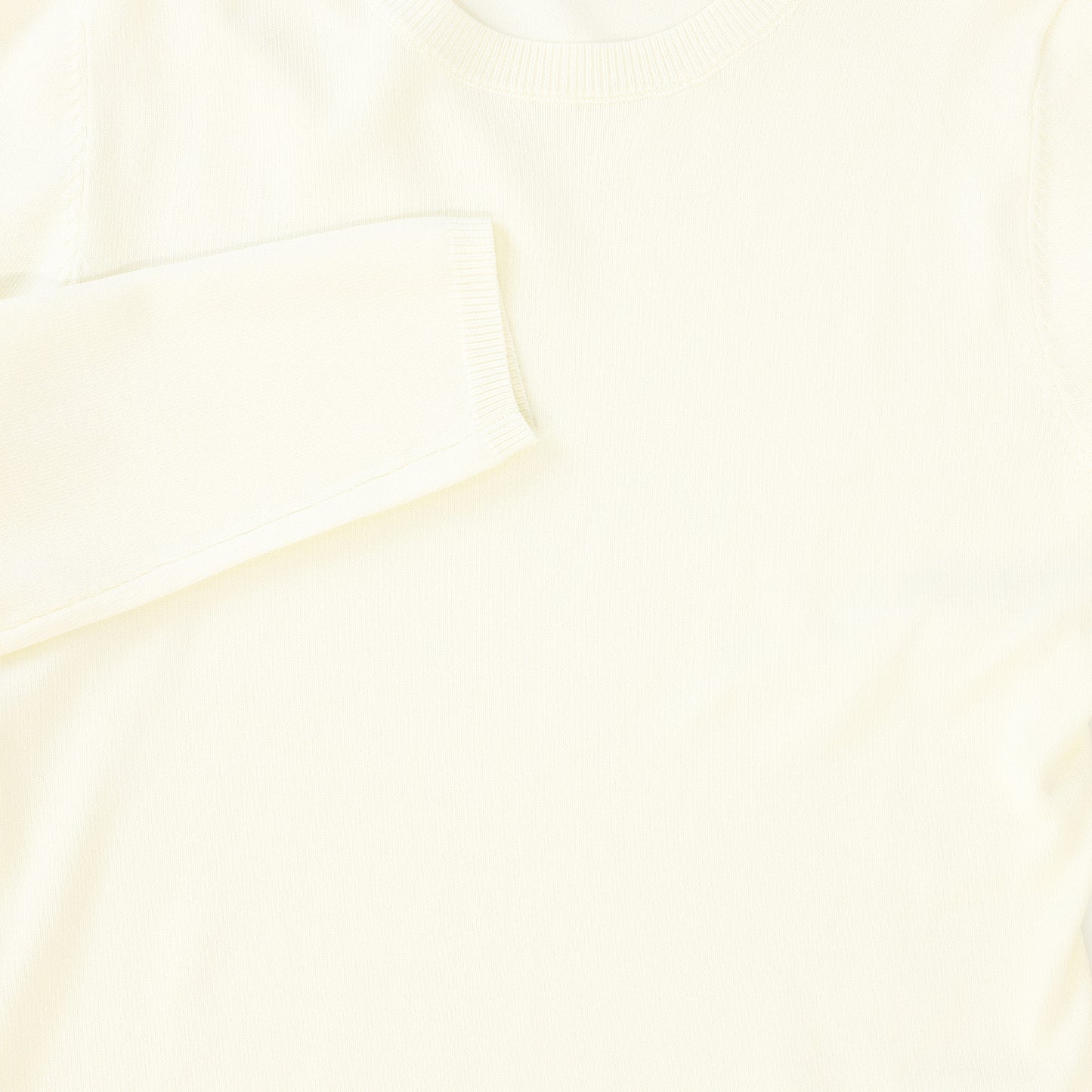 BAMBOO CREAM FLAT KNIT SWEATER