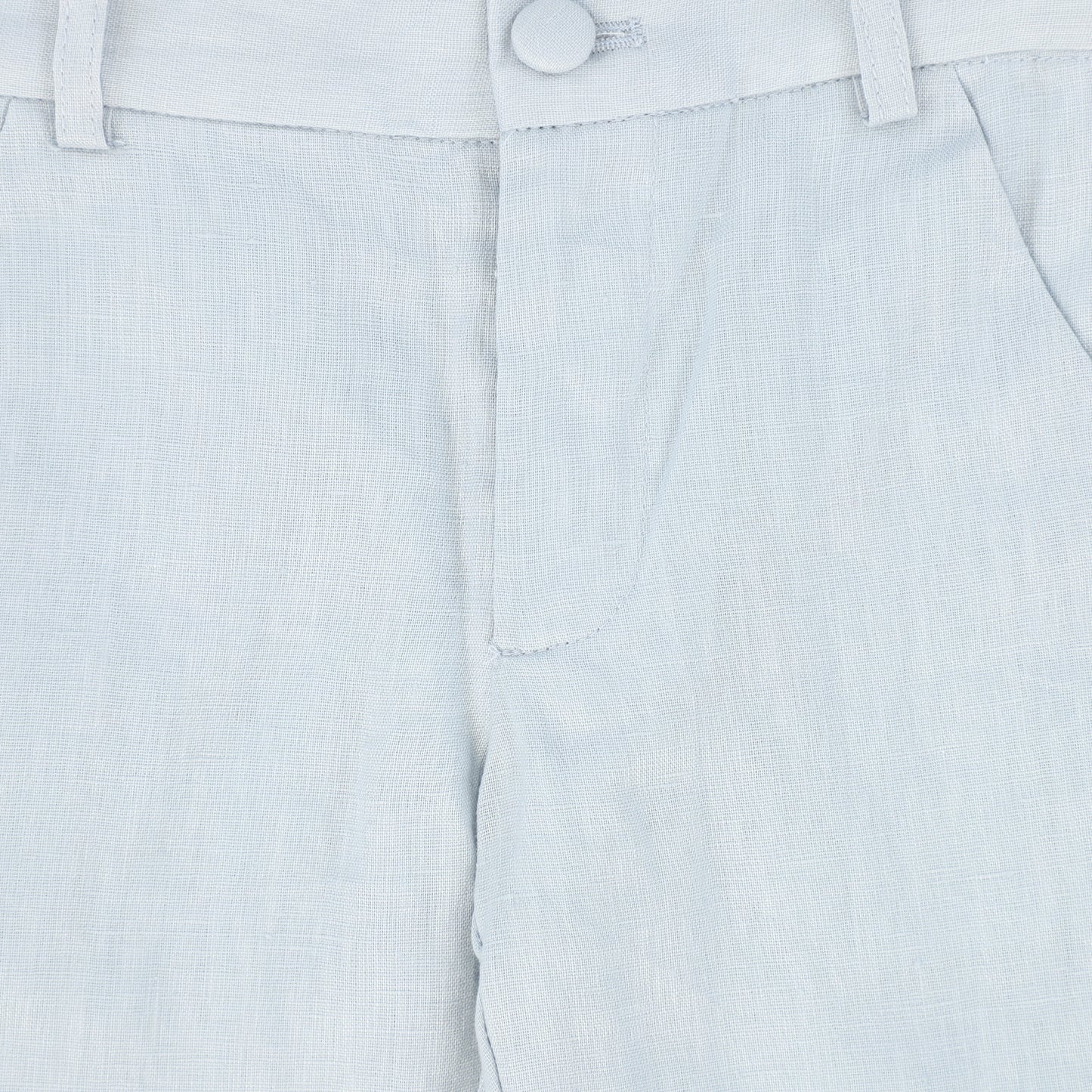 LE BOURDON BLUE FITTED LINEN PANTS