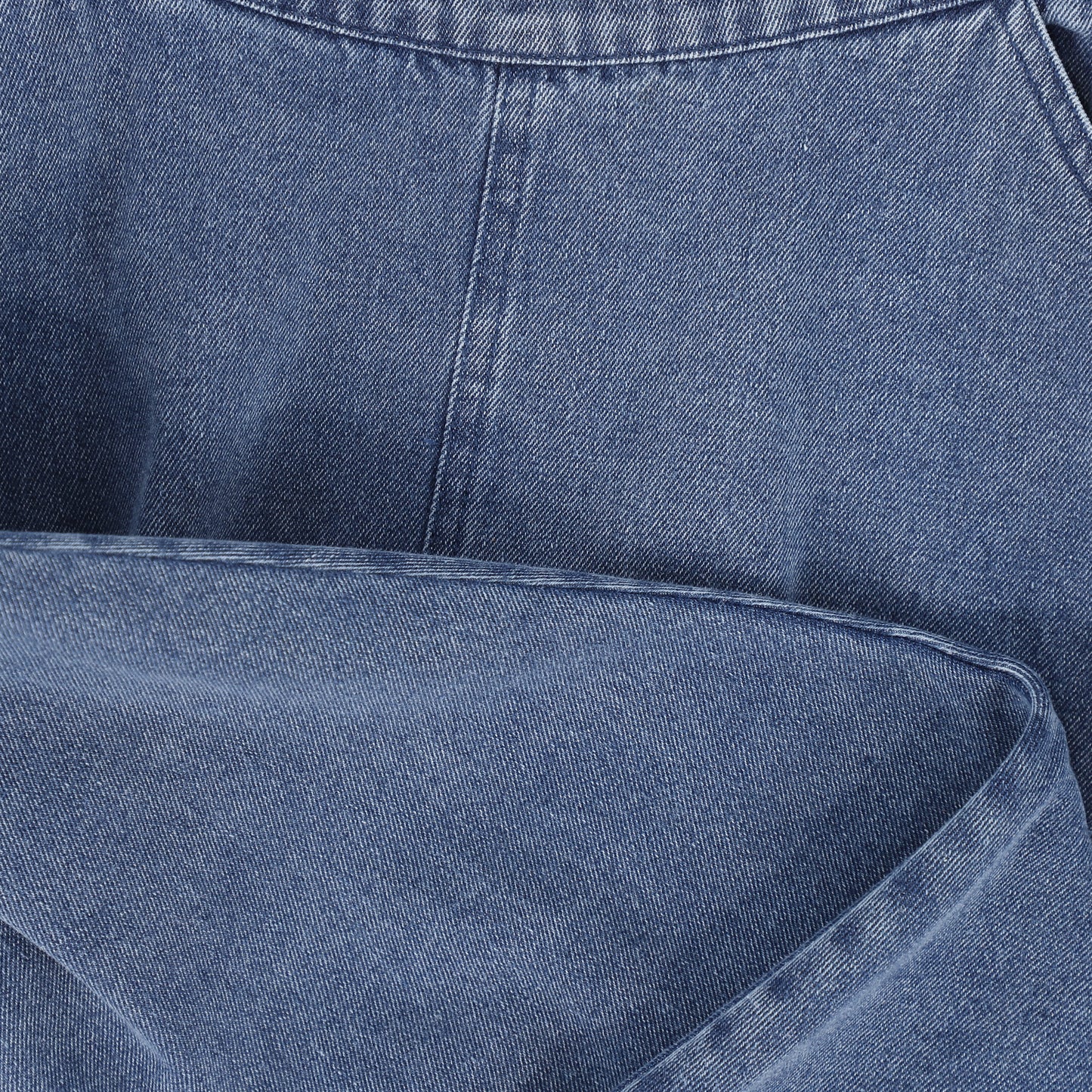 VALENTINA BLUE DENIM SIDE POCKET DENIM MAXI SKIRT