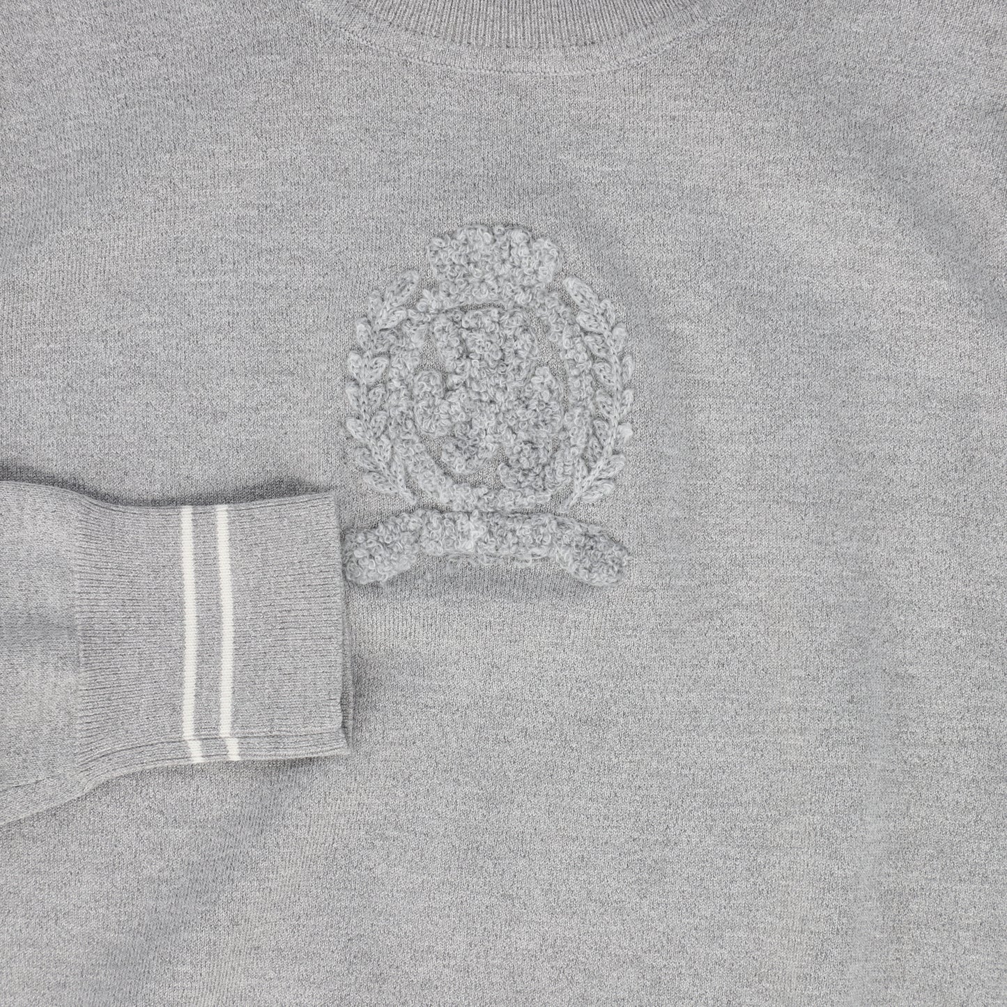 VALENTINA CHARCOAL SHERPA EMBLEM TURTLENECK