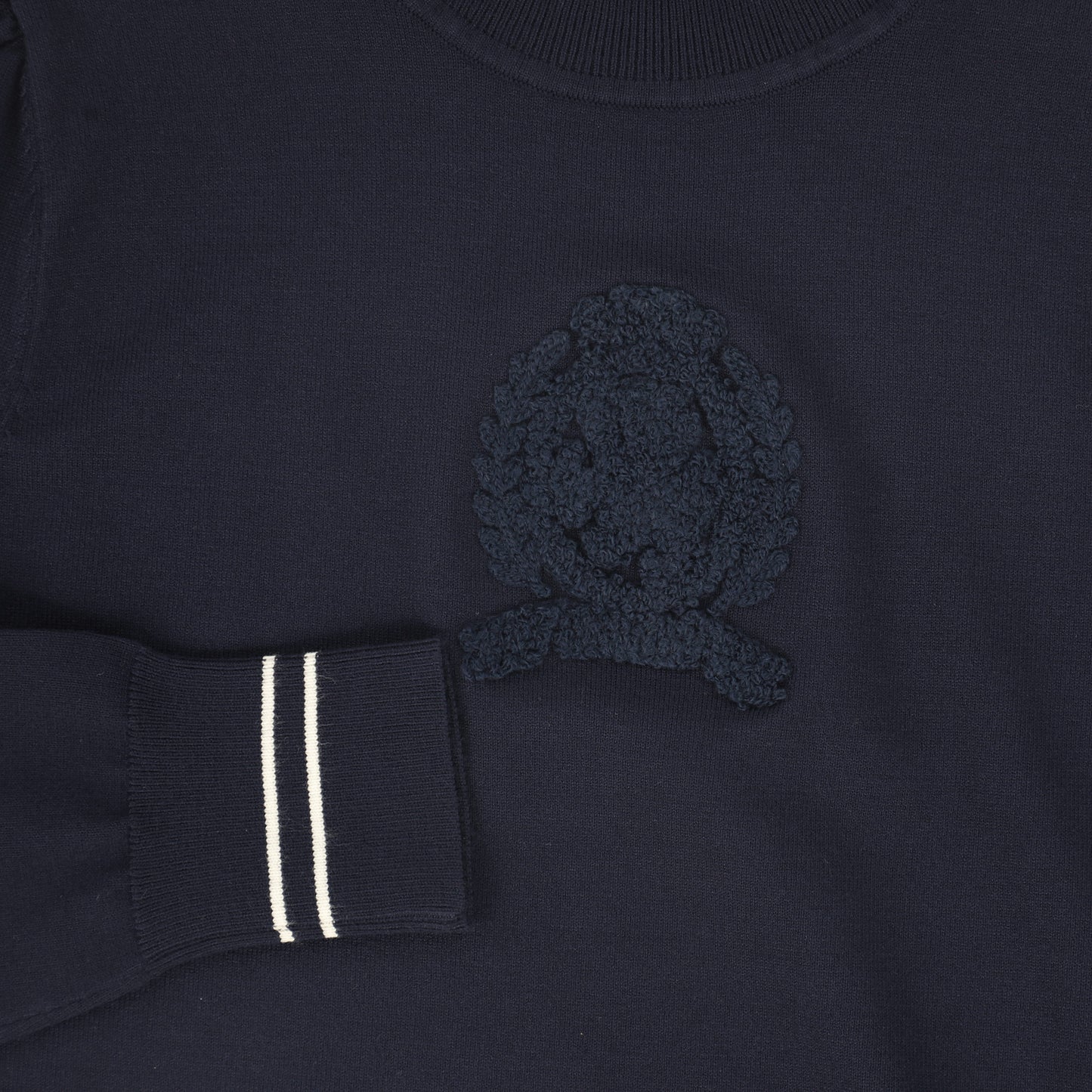 VALENTINA NAVY SHERPA EMBLEM TURTLENECK