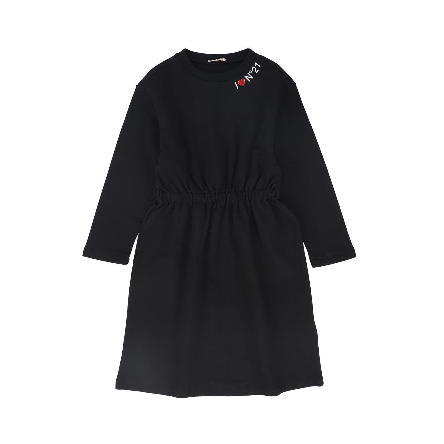 N21 BLACK LOGO MIDI SWEATER DRESS