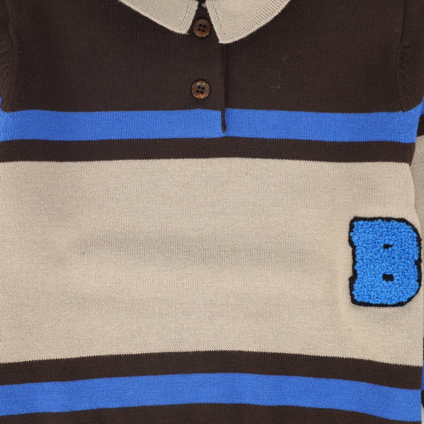 BAMBOO BROWN VARSITY KNIT POLO