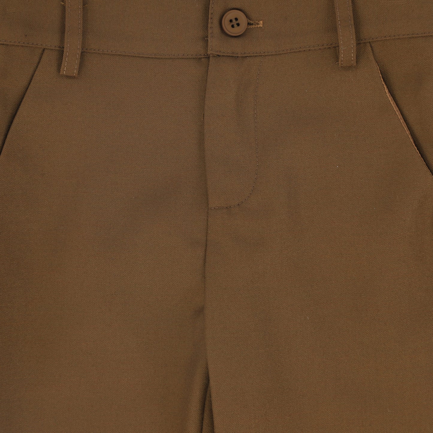 LE BOURDON CAMEL SOLID FITTED PANTS