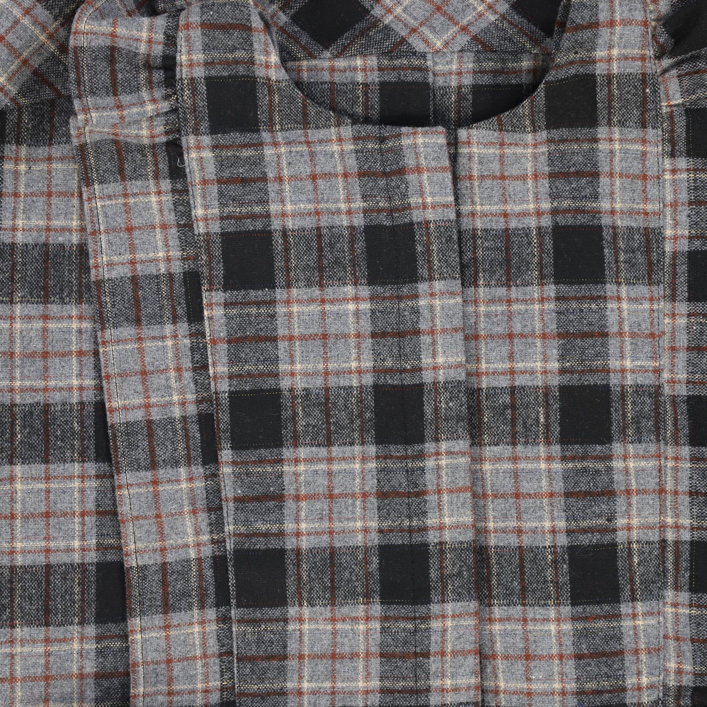 VALENTINA BLACK/IVORY WOOL PLAID BUTTON JUMPER