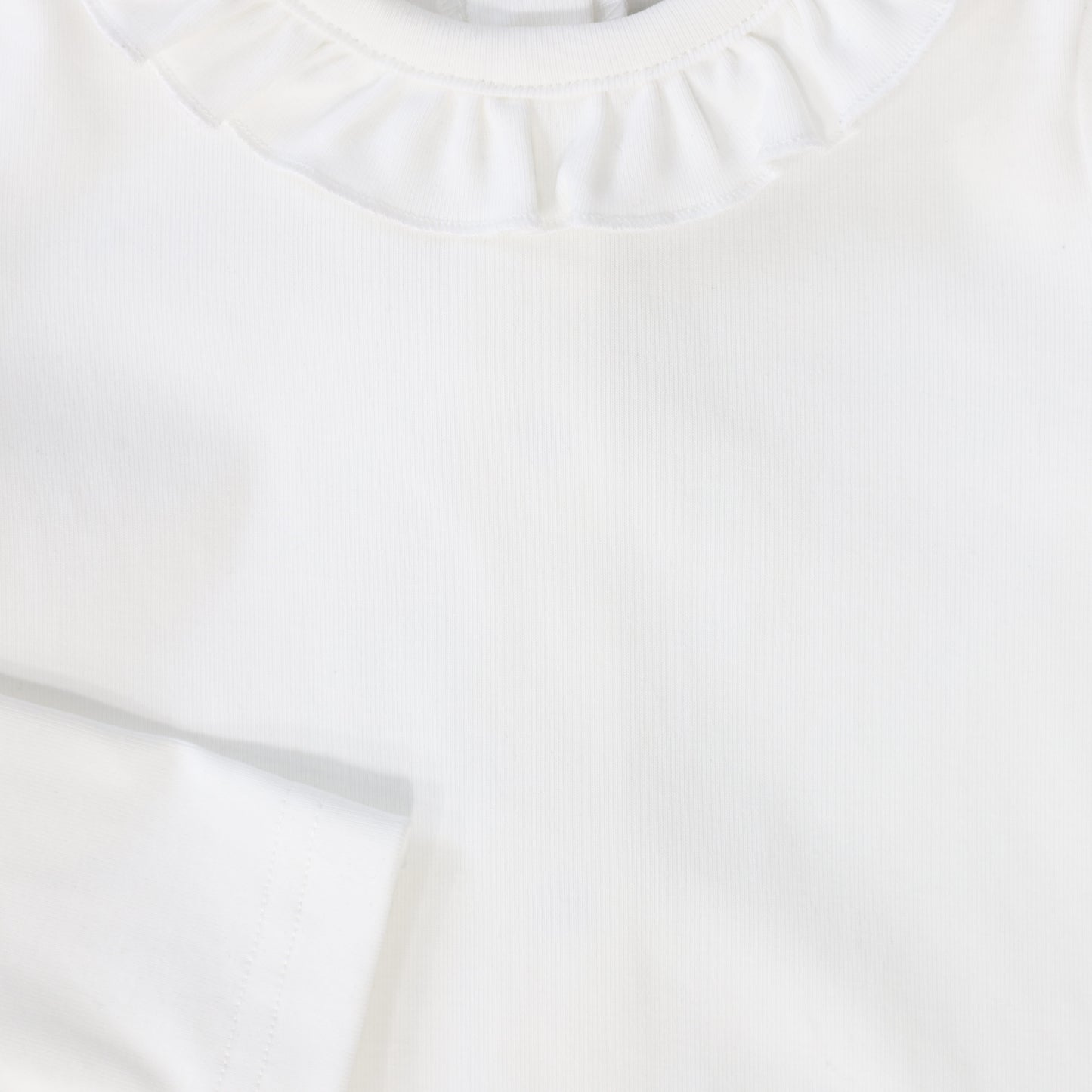 BAMBOO WHITE RUFFLE COLLAR ONESIE