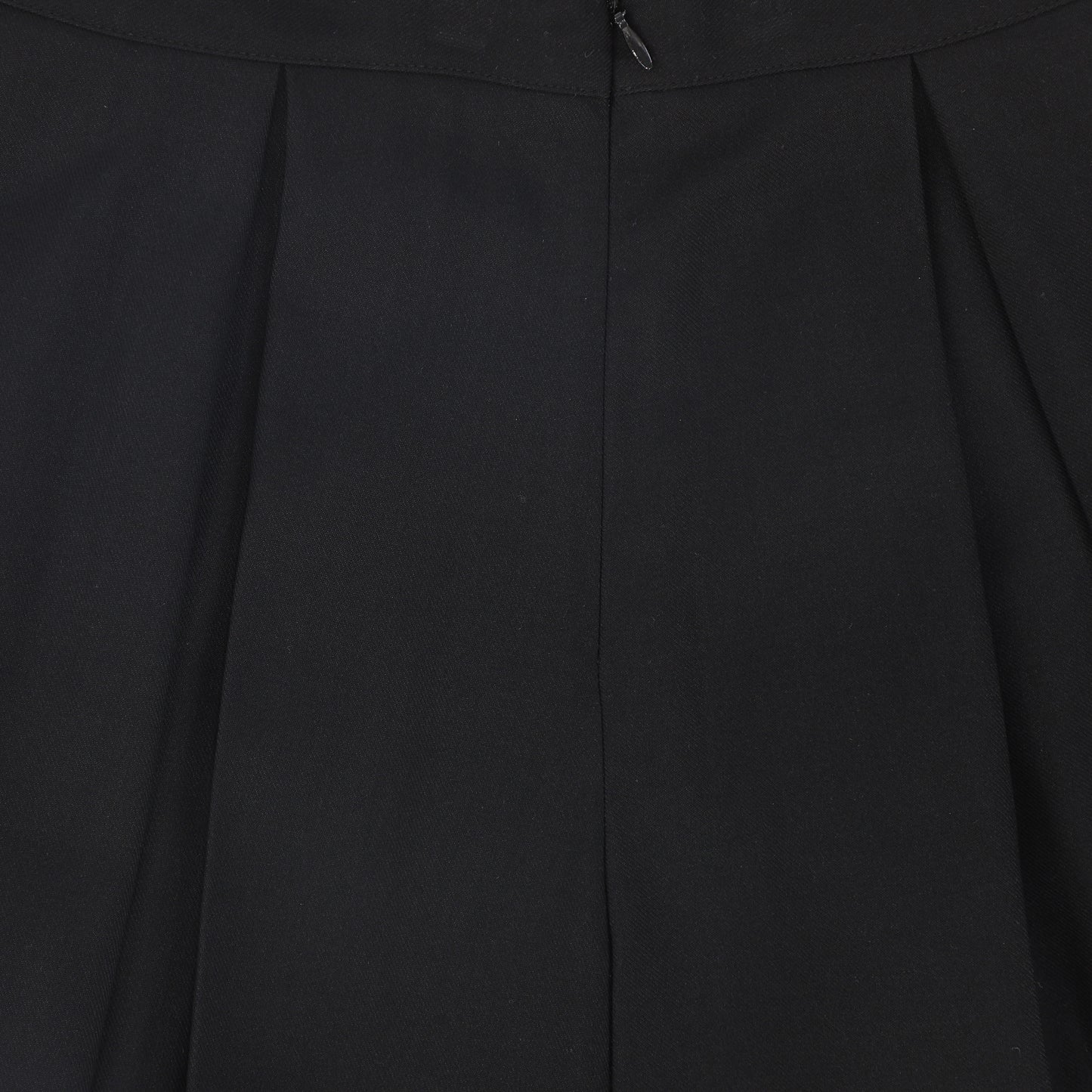 BAMBOO BLACK PLEAT WOOL SKIRT