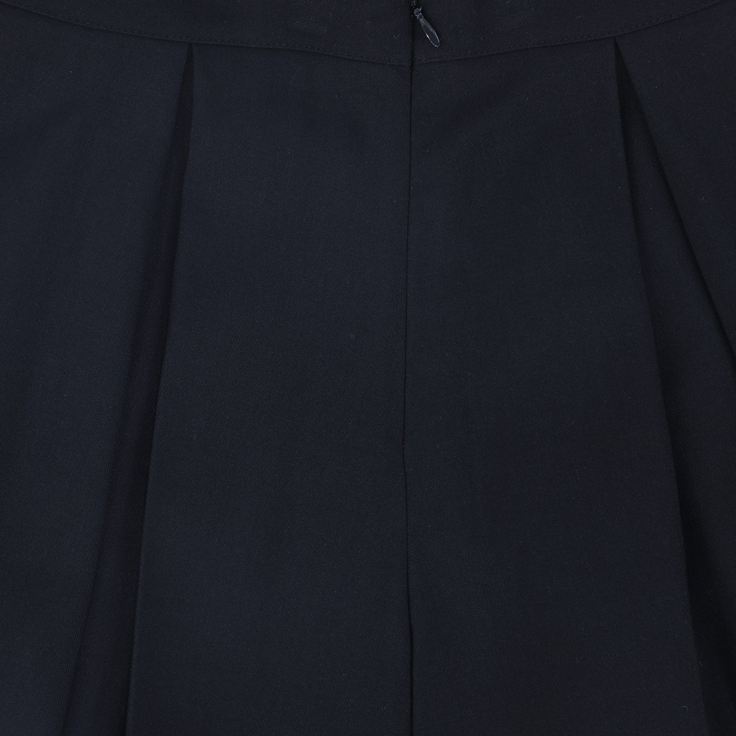 BAMBOO NAVY PLEAT WOOL SKIRT