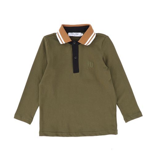 DUKE + PORT HUNTER GREEN TRIM POLO