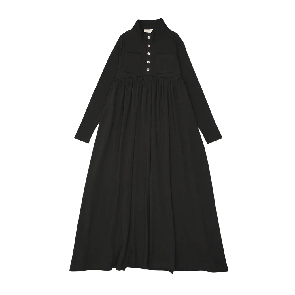 ANN OF NAN BLACK WAISTED MAXI DRESS