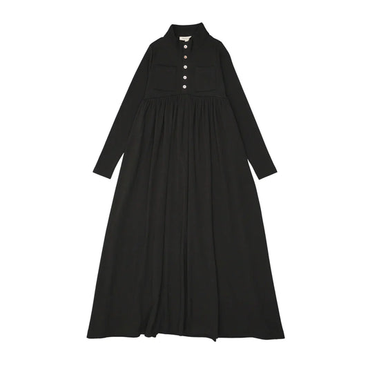 ANN OF NAN BLACK WAISTED MAXI DRESS