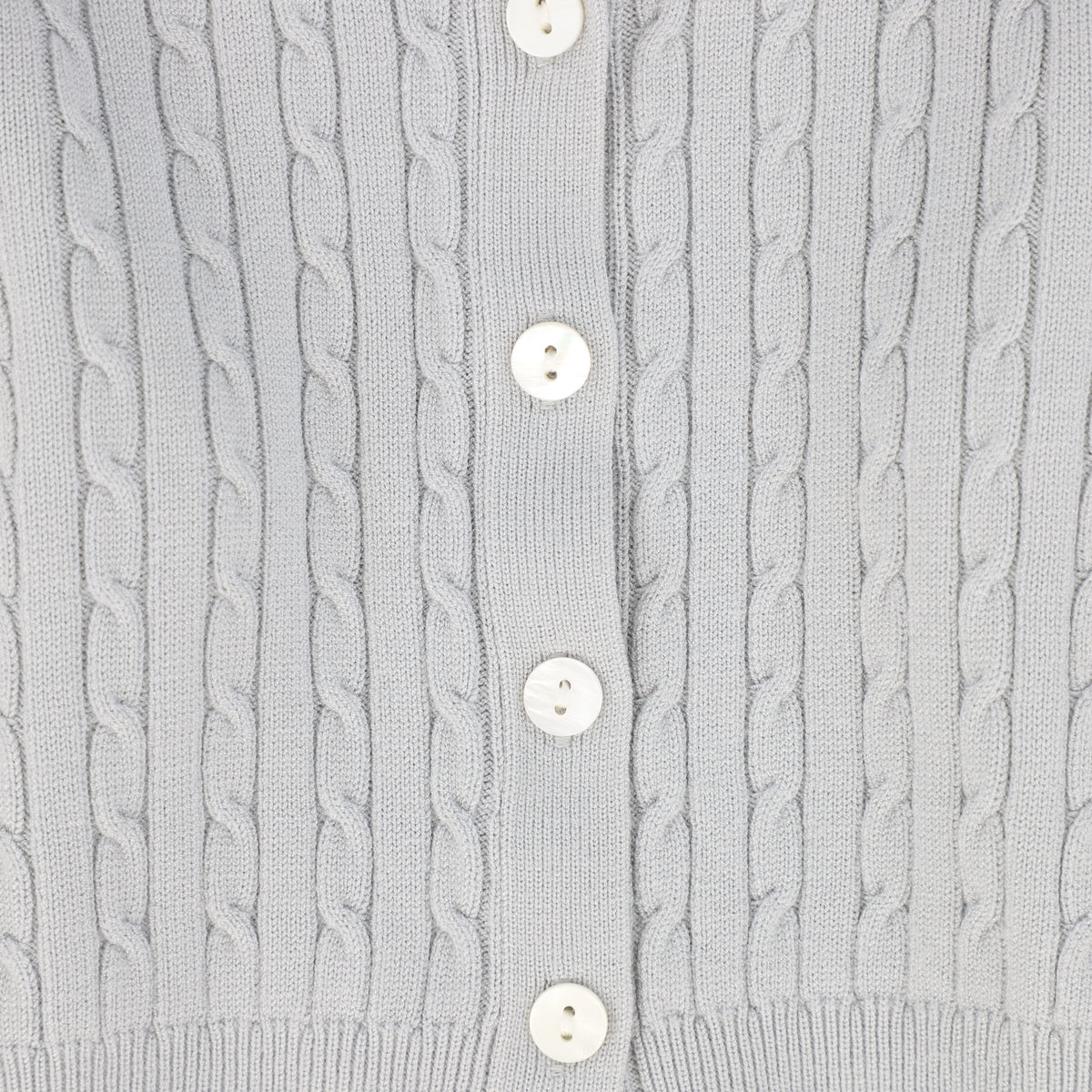 BEBE JOLEE LIGHT BLUE MARLED KNIT CARDIGAN