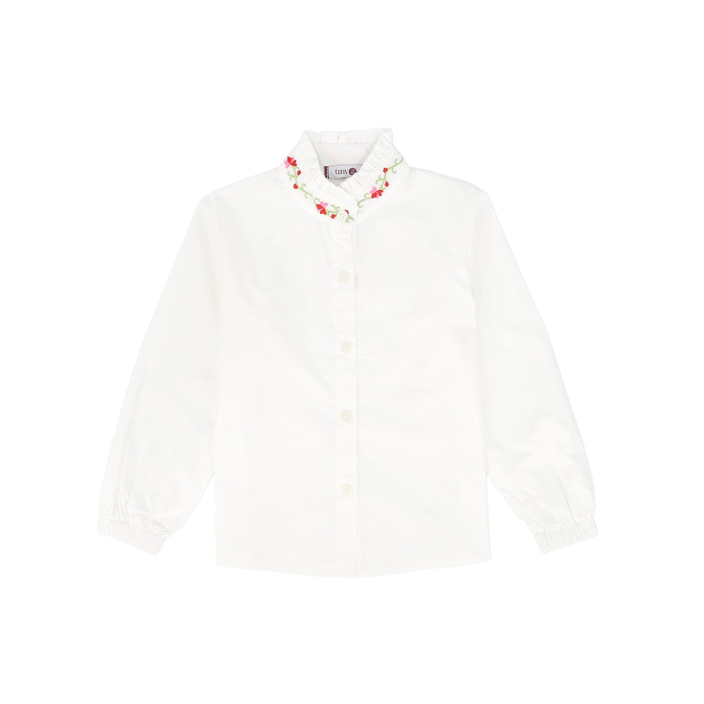 TINY 2 WHITE EMBROIDERED RUFFLE COLLAR BLOUSE