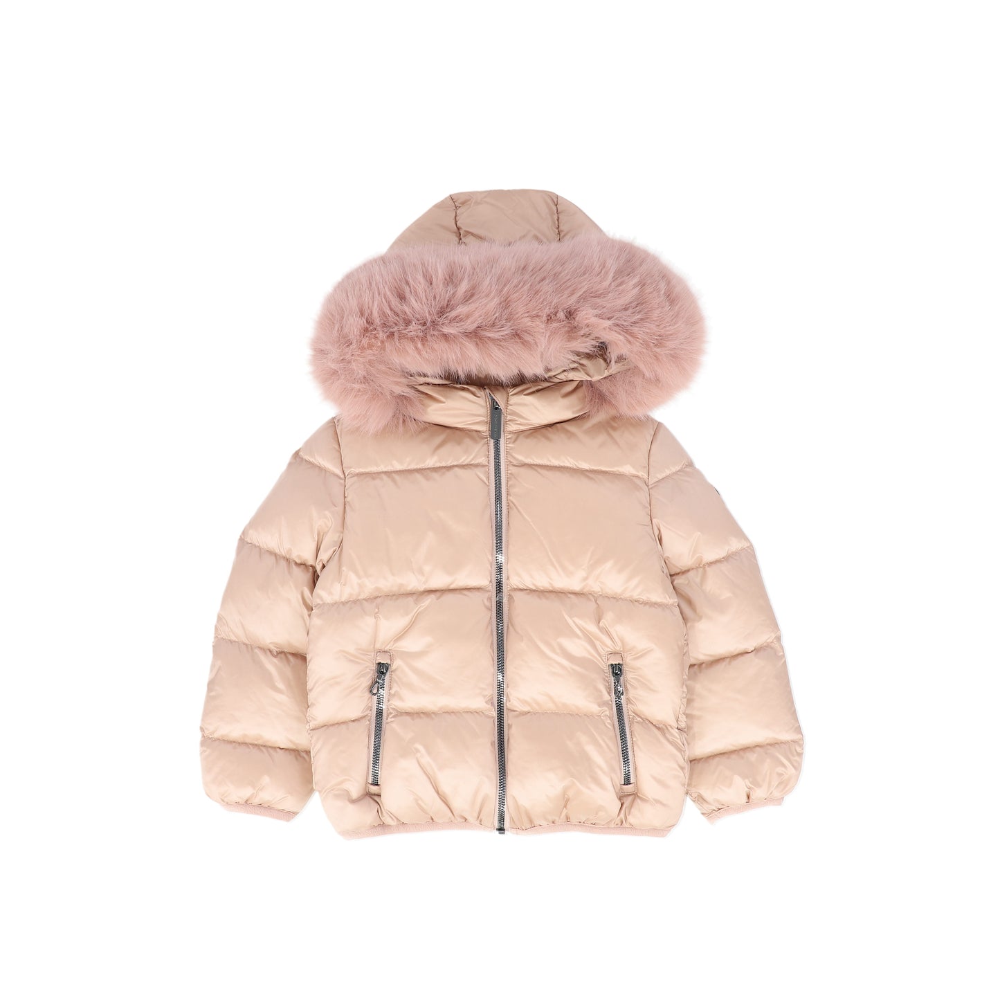 COLMAR PINK FUR TRIM PUFFER JACKET