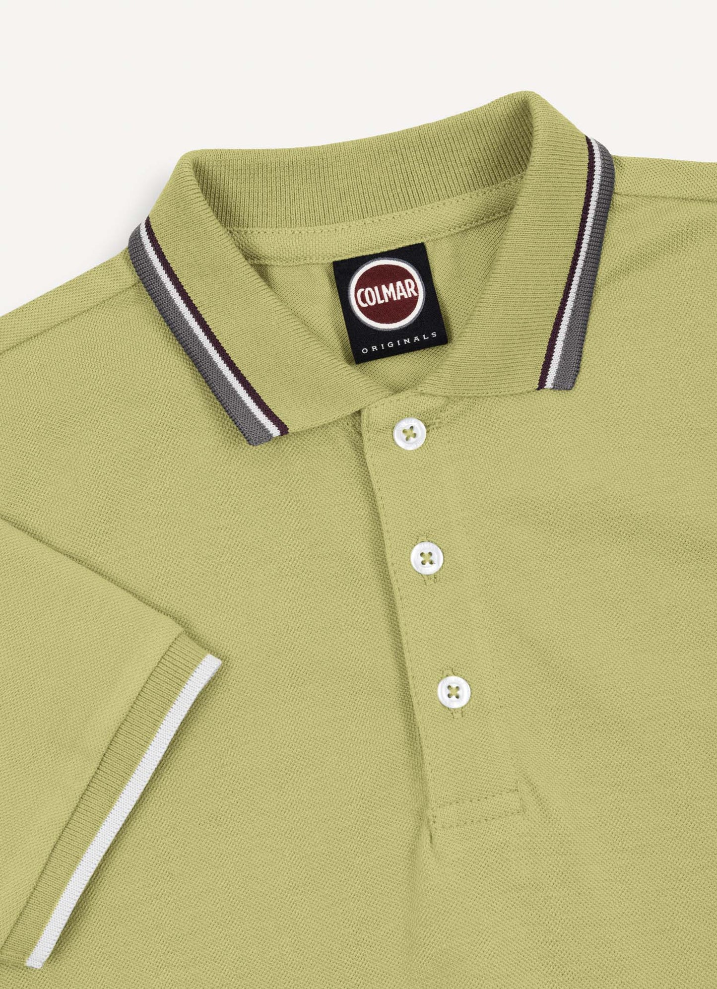 COLMAR LIGHT GREEN STRIPE TRIM POLO T-SHIRT