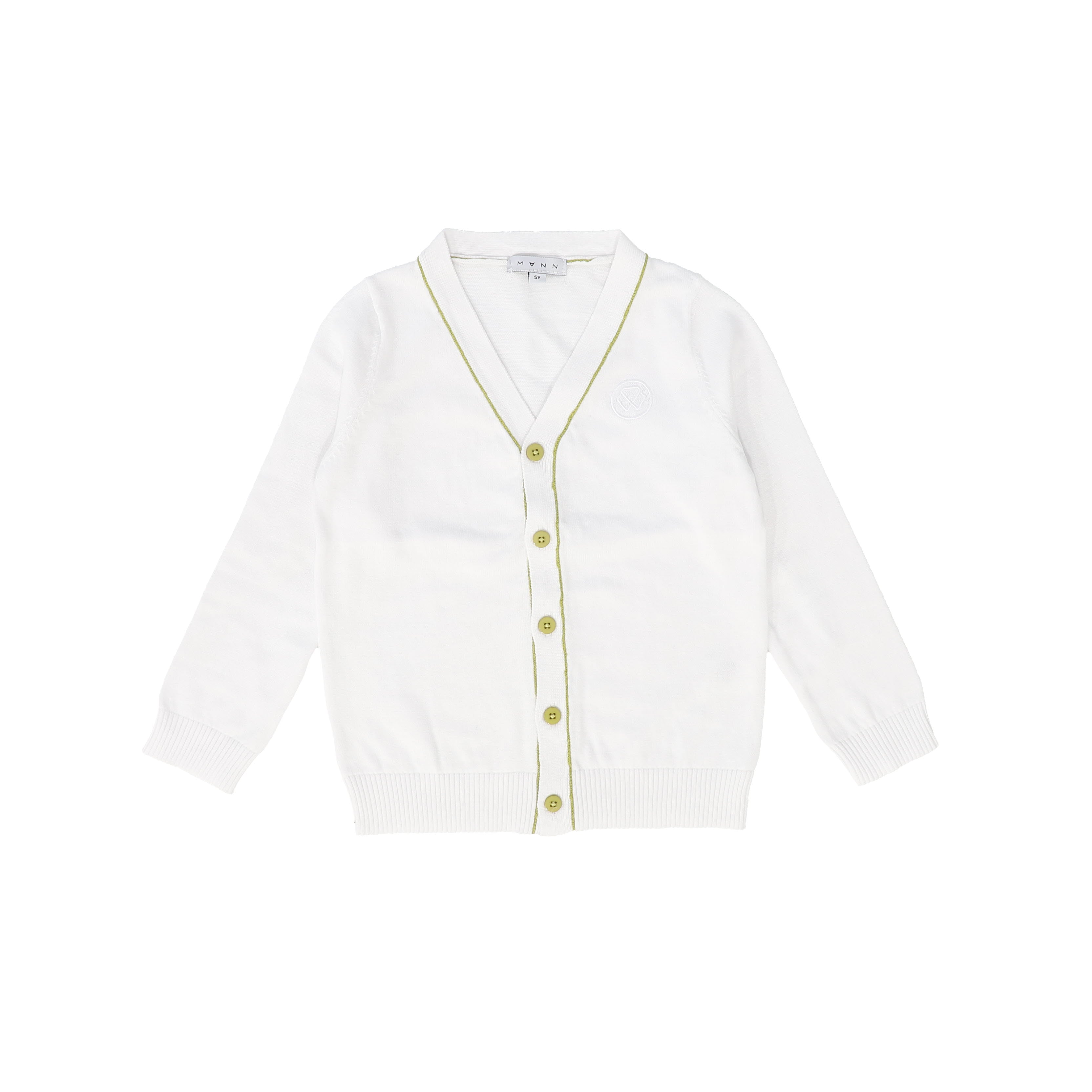 MANN WHITE CONTRAST TRIM KNIT CARDIGAN [FINAL SALE] – Luibelle