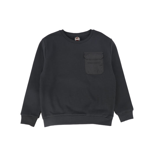 COLMAR BLACK POCKET PULLOVER SWEATSHIRT
