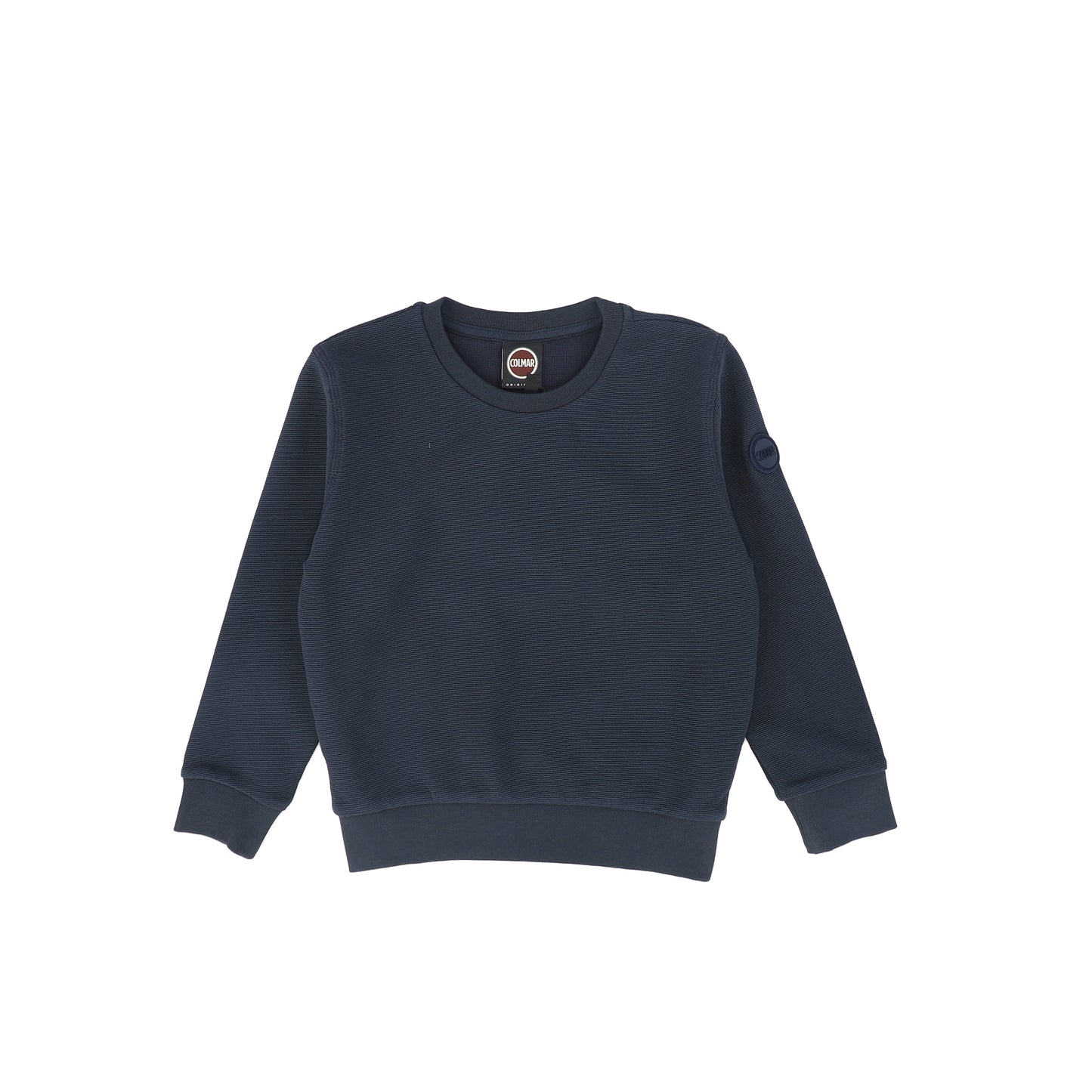 COLMAR NAVY BLUE RIBBED CREW NECK SWEATSHIRT