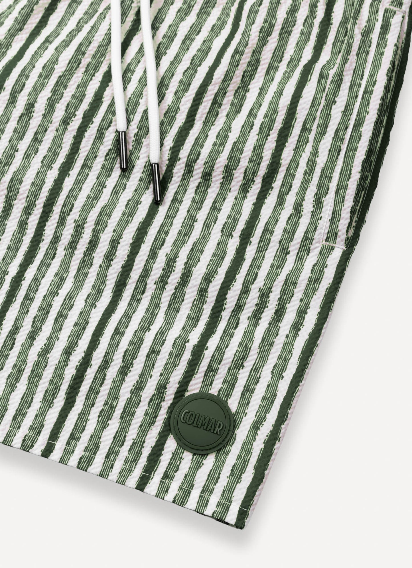COLMAR HUNTER GREEN STRIPED SWIM TRUNKS
