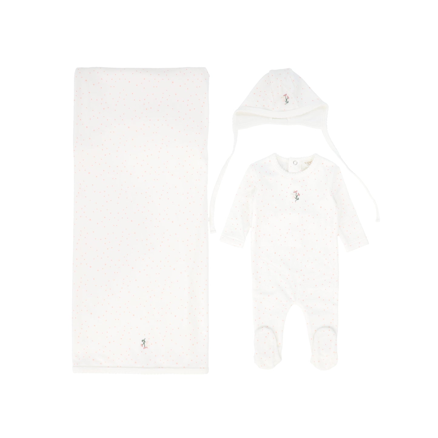 KIPP PINK GARDEN PRINT FOOTIE SET