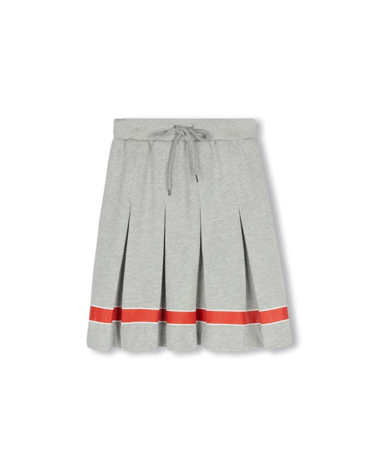 PHIL AND PHOEBE GREY STRIPED TRIM PLEATED SKIRT