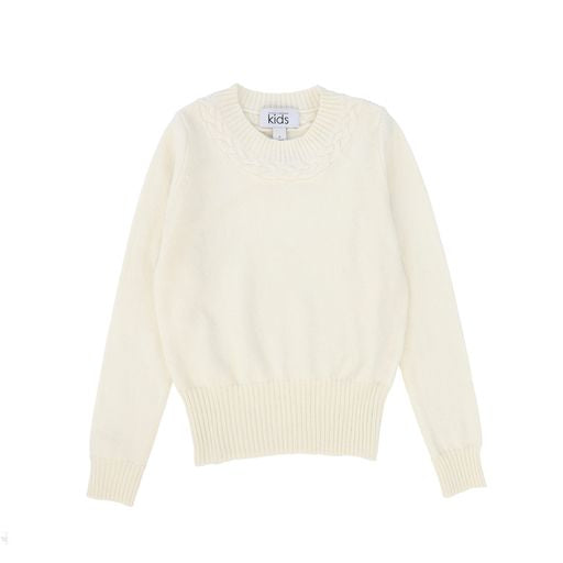 AUTUMN CASHMERE CREAM KNIT SWEATER Final Sale Luibelle