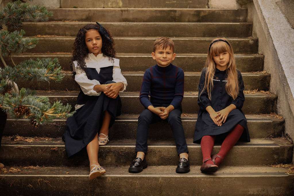 BAMBOO NAVY FITTED BOYS PANTS