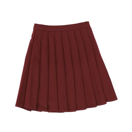 LILOU BURGUNDY PLEATED SKIRT