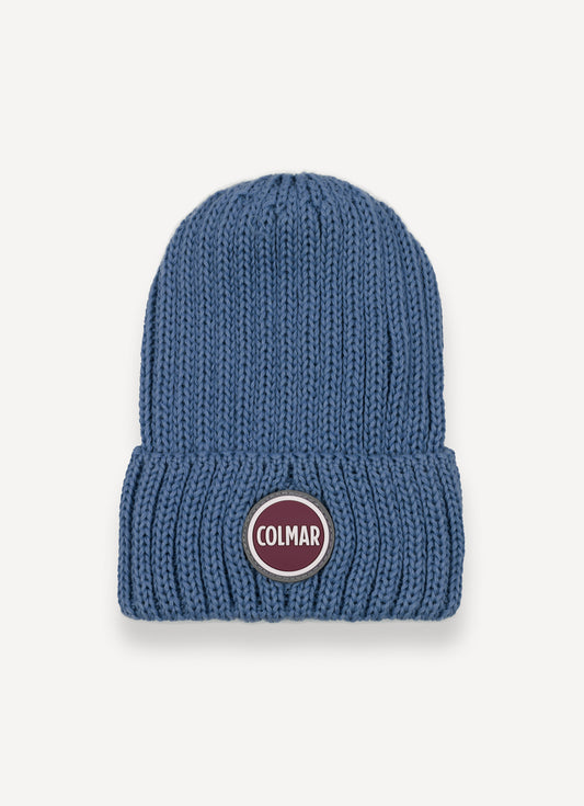 COLMAR DUSTY BLUE RIBBED KNIT BEANIE